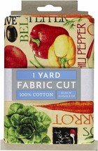 1 Yd Piece - Fresh Produce Vegetables Veggies Kitchen Farm Cotton Fabric M208.48 - £4.72 GBP