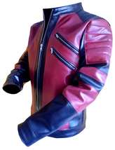 Men&#39;s Leather Jacket Faux Handmade Lava Model  - $299.00