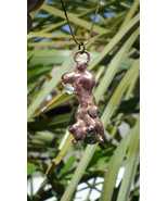 Electroformed Copper moldavite pendant with Herkimer Diamond - $1,497.95 MXN+