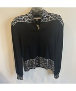 Vintage St John by Marie Gray Black w/ Silver Metallic Embellishment 10 ... - £263.30 GBP