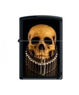 Zippo Lighter - Skull with Bullets Black Matte - 853212 - £24.42 GBP