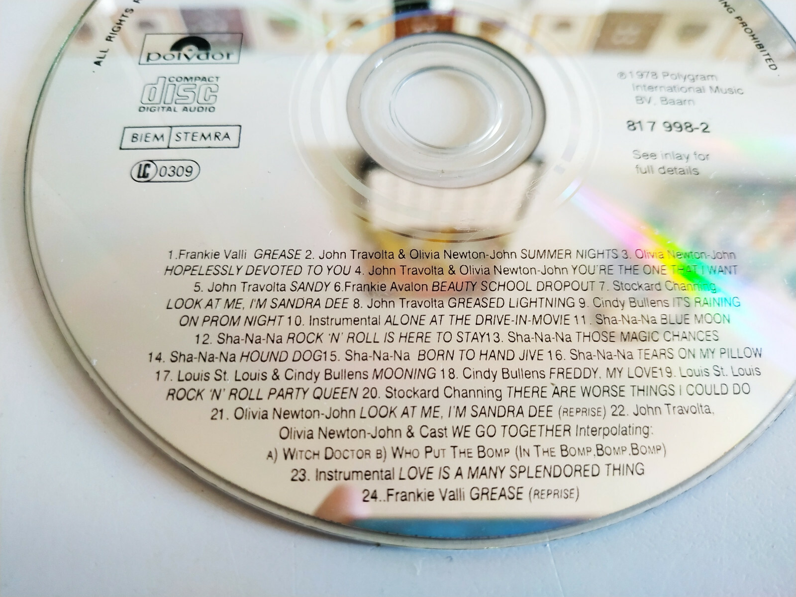 Grease Bande Originale John Travolta Olivia Newton-John CD 1991 Am Item image 4