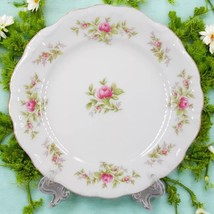 Vintage Johann Haviland Bread Plate 6&quot; Plate Bavaria Germany Floral Pink Roses - $11.17