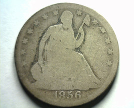 1856-O Seated Liberty Half Good G Nice Original Coin From Bobs Coins Fast Ship - £41.55 GBP