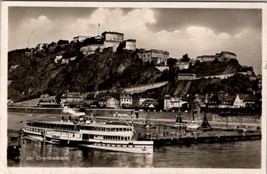 RPPC Ehrenbreistein Fortress Rheingold 1938 Bingen to Andover Mass Postcard W4 - £6.34 GBP