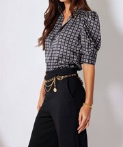 Bishop + Young cate ruched sleeve top size M - £44.33 GBP