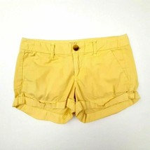 American Eagle Women&#39;s Casual Shorts Size 2 Yellow Cotton TM8 - £6.11 GBP