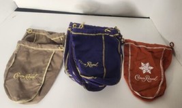 Lot Mixed  Crown Royal Bags Purple Orange Tan  - £12.72 GBP