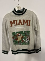 Vintage 90’s Miami Looney Tunes Football Sweatshirt Bugs Bunny -Donald DUCK - $26.27