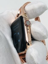 24K Rose Gold Plated 44MM Apple Watch SERIES 4 With Rose Gold Diamond Rhinestone - £1,068.92 GBP