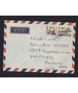 AIRMAIL COVER * 1966 Ceskoslovensko to Whittier CA - 2 stamps 1kcs 1.60kcs - $1.93