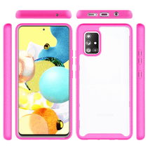 For Samsung A51 5G Durable Sturdy Shockproof Heavy Duty Bumper Case CLEAR/HOT PI - £6.10 GBP
