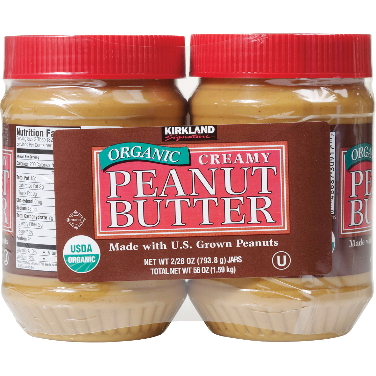 Kirkland Signature Organic Peanut Butter, 28 Oz, 2-Count - £21.47 GBP