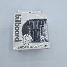 Billboard Stereo Earbuds with Mic and zippered Case, Model BB584, Nib, Grey - $11.99