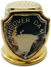 Souvenir Metal Thimble Hoover Dam Collectable Gold Tone - £16.60 GBP