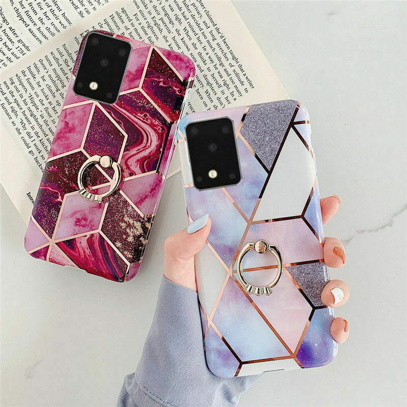 Marble Ring Holder Case Cover For Samsung GALAXY Note 20 Ultra S20 S10 A51 A71