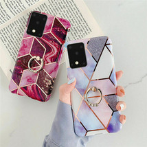 Marble Ring Holder Case Cover For Samsung GALAXY Note 20 Ultra S20 S10 A51 A71 - £31.57 GBP