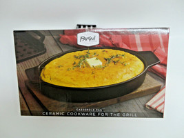 Ceramic Cookware For The Grill Casserole Pan 8.5” x 14.8” x 2.2” Oven Safe NEW - £14.09 GBP