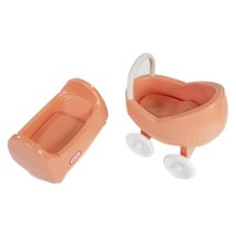 Vtg 1990s Little Tikes Place Pink Baby Cradle Stroller Buggy Furniture 5592 - $15.99