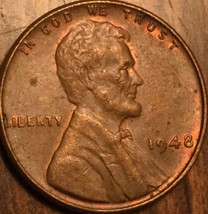 1948 Us Lincoln Wheat One Cent Penny Coin - £1.16 GBP