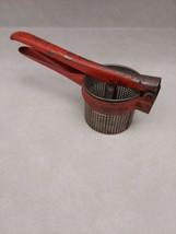 Handy Things Red Potato Ricer Masher Ludington Michigan about 10.5&quot; Long... - £19.23 GBP