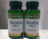 *2* Nature&#39;s Bounty Biotin 5000mcg 72ct Rapid Release Softgels EXP 08/25 - £13.47 GBP