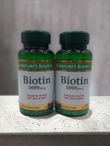 *2* Nature&#39;s Bounty Biotin 5000mcg 72ct Rapid Release Softgels EXP 08/25 - £13.27 GBP