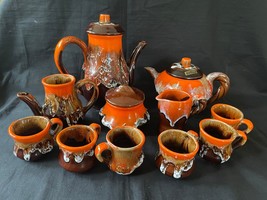 antique Vallaurius ceramic service for 6 person. Beautiful design. - £206.99 GBP
