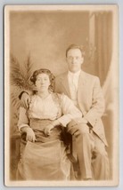 RPPC Lovely Couple Studio Photo c1910 Postcard Y27 - £5.94 GBP