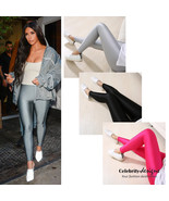 Celebrity 80s Coloured Metallic Shiny Fluro Neon Spandex Leggings Sale A... - $23.31 CAD