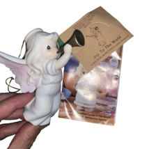 Precious Moments 1995 Joy to the World Enesco Figurine Angel Trumpet - $367.66 MXN