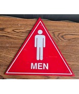 Vintage Men Triangle Plastic Restroom Sign - $46.74