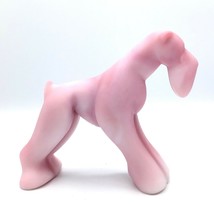 Vintage Airedale Terrier Pink Figurine Glass Stone Branded HCA End Of Day - £114.67 GBP