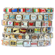 101 Assorted Enamel Italian Charms - Wholesale Priced Random Set of 9mm Jewelry - £23.88 GBP