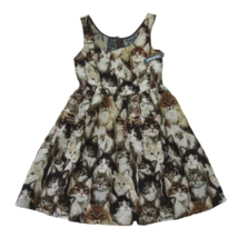 NWT ModCloth It&#39;s &#39;Kitten&#39; Crazy Around Here Sleeveless Fit &amp; Flare Dress M - £64.53 GBP