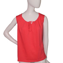 Lands&#39; End Women Size XL Petite, Gathered Shell Shirt, Coral Rock (pink) - £9.56 GBP
