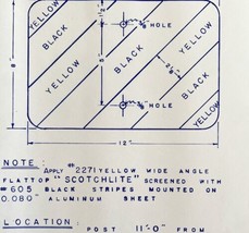 1966 Railroad Bangor Aroostook Close Clearance Warning Sign Blueprint K1... - £80.73 GBP