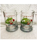 Vintage Princess House Golfing Clear Heavy Glass, Large 14oz Beer Mugs (... - €20,29 EUR