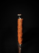Brizard and Co Flask Genuine Ostrich Tan   8 oz  Made in USA image 5