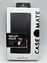 Case-Mate Genuine Leather Wallet Folio Case for Apple iPhone 11 Pro Max - Black - $1.99