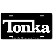 Tonka Inspired Art White on Black FLAT Aluminum Novelty Auto License Tag... - $17.99