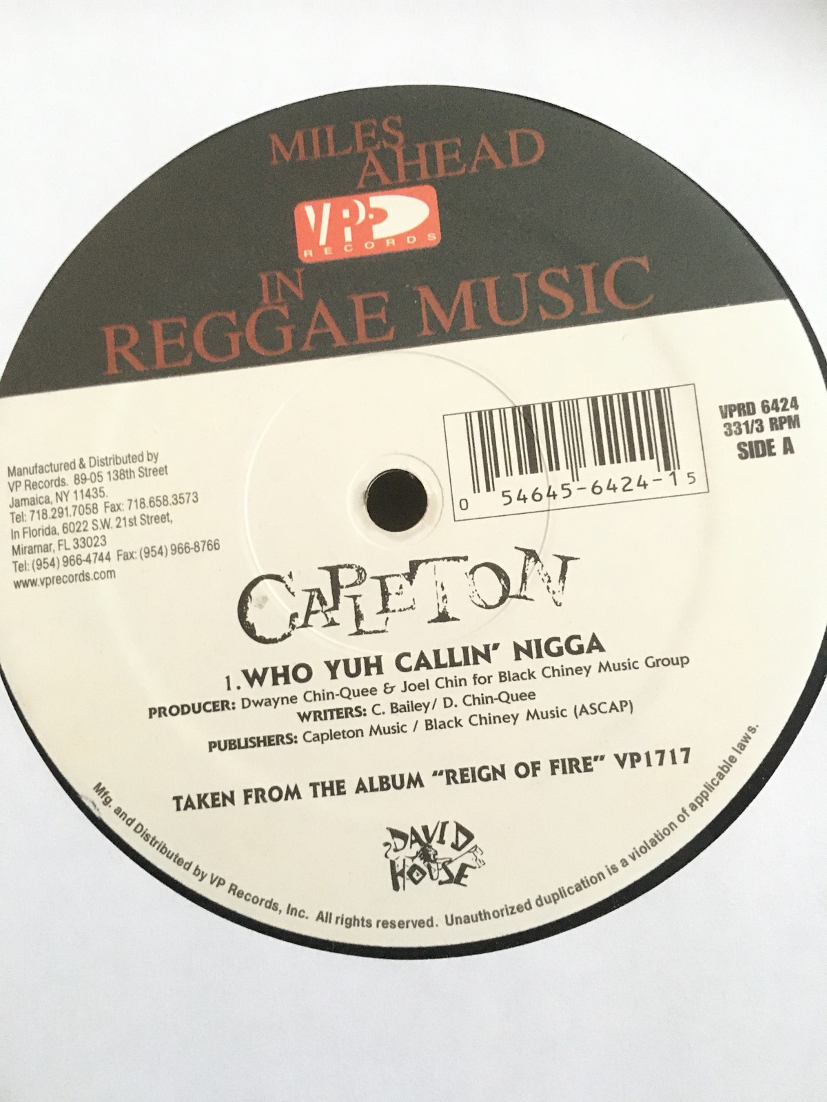 Capleton: Who yuh calling n**ga - $17.00