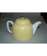 Vintage White Ceramic Teapot /W Yellow Insulator Dome Cover Japan - £27.72 GBP