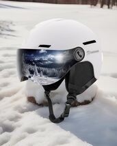 Ski Helmet with Goggles, 2-in-1 Snowboard Helmet and Visor Goggles Combo - $69.18