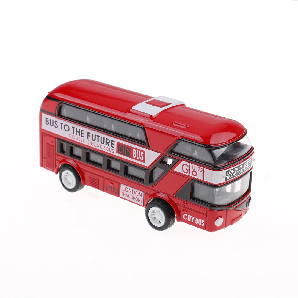 1PC 4 Colors Kid  Diecast Cars Toys Pull Back 1:43 Double Decker London Bus Toy  - £83.98 GBP