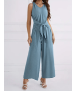 Stylish Women&#39;s Summer Wide Leg Jumpsuit with Tie Waist - Comfy &amp; Trendy... - $29.90 CAD