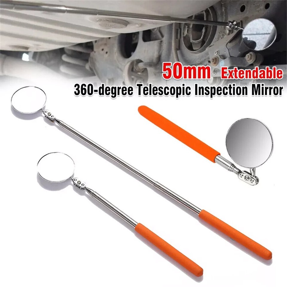 Extending Inspection Mirror Telescopic Swivel Car Mechanic Folding Tool ... - $5.99