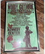 Woody Guthrie Centennial Concert 1912 - 2012 HATCH SHOW PRINT POSTER Framed - $127.40 CAD