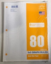 New Norcom Graph Filler Paper 5x5 Ruled 1 - Pack - £10.25 GBP