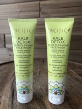 2x Pacifica Kale Detox Deep Cleansing Face Wash 100% Vegan 1.4 OZ. Ea  - £11.73 GBP